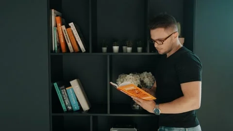 Person develops intellectually and reads literature Video stock 220372222