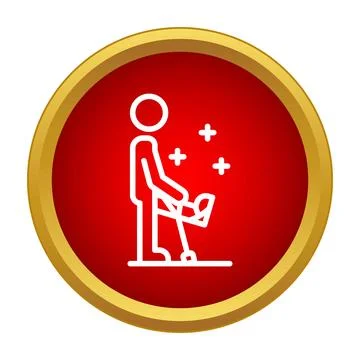 Person digging icon symbolizing discovery and excavation イラスト素材