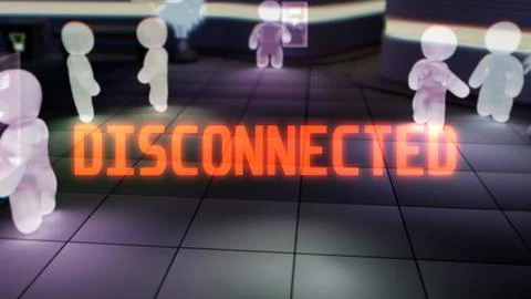 Person is disconnected from computer game - bad connection speed Illustrazione stock