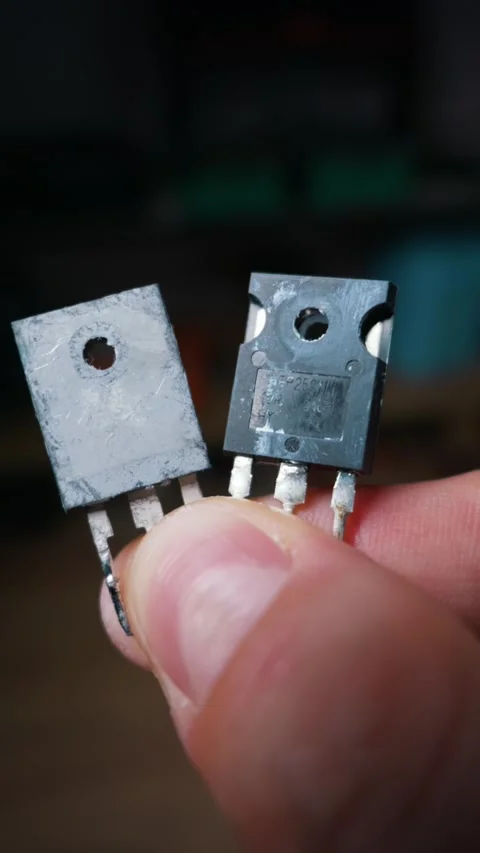 Person Displaying Power Transistors for Semiconductor Electronic Hardware Stock Footage 339365218