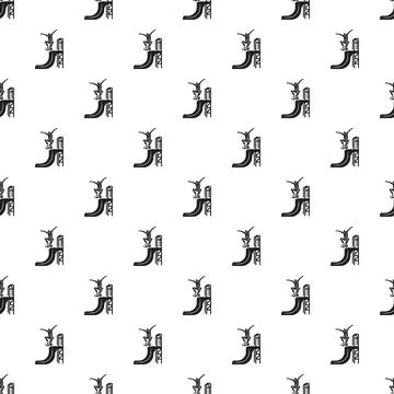 Person diving from diving board seamless pattern Stock Illustration