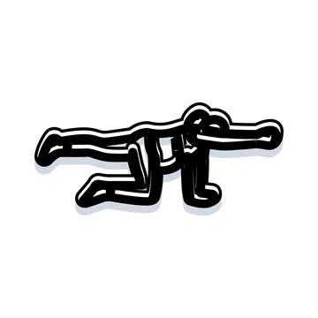 Person doing bird dog exercise with balance and fitness Stock Illustration