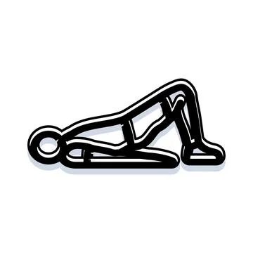 Person doing bridge pose exercise for wellness Stock Illustration
