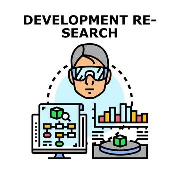Person doing development research with data analysis イラスト素材