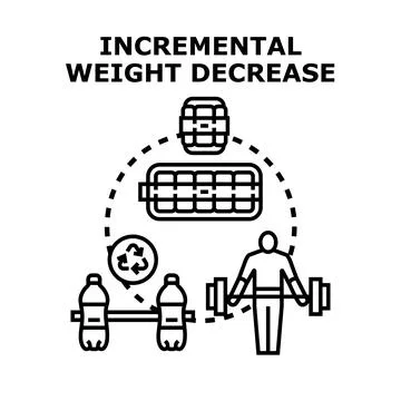 Person doing incremental weight decrease exercise Stock Illustration
