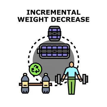 Person doing incremental weight decrease exercise Stock Illustration