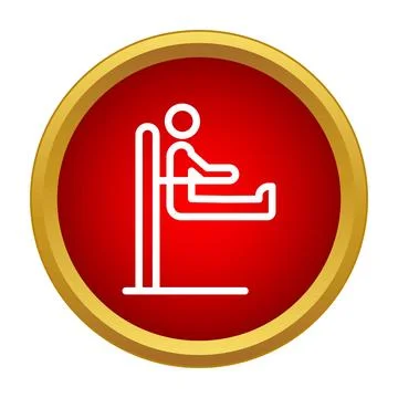 Person doing knee raises on vertical gym machine Stock Illustration