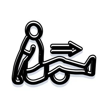 Person doing leg extension exercise during workout Stock Illustration