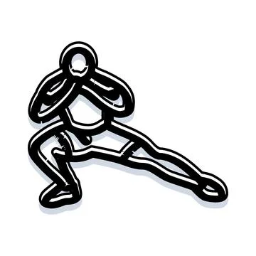 Person doing lunge exercise training for fitness Stock Illustration