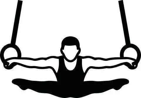 Person doing parallel bar dip exercise Stock Illustration