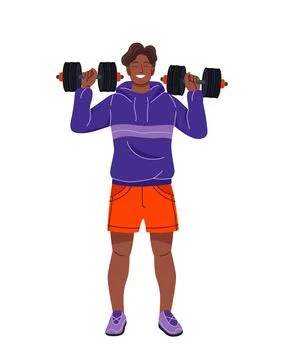 Person doing physical activity vector illustration Stock Illustration
