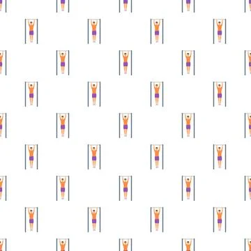 Person doing pull up on bar workout pattern Ilustración de archivo
