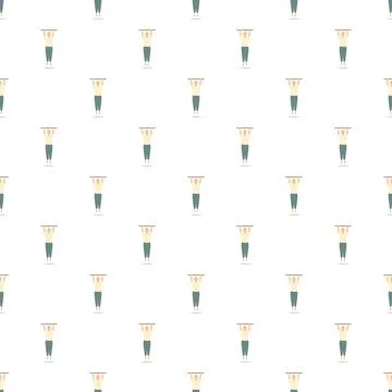 Person doing pull up exercise seamless pattern Ilustración de archivo