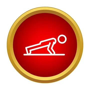 Person doing push ups exercise workout icon Stockillustratie