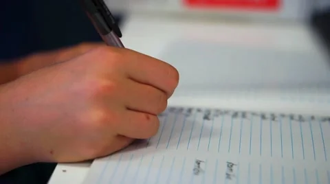 Person Doing School Writing Spelling Video stock 63237124