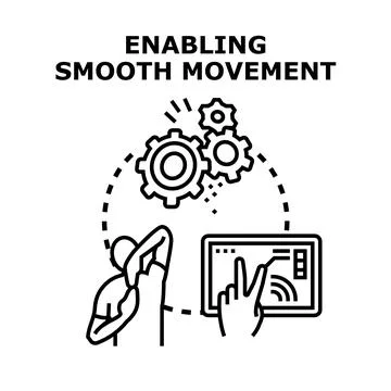 Person doing shoulder stretch and controlling movement 库存插图
