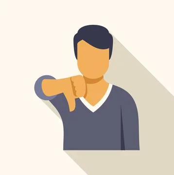 Person doing a thumbs down gesture expressing disapproval Stock Illustration