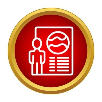 Person doing a weather forecast presentation icon Stock Illustration