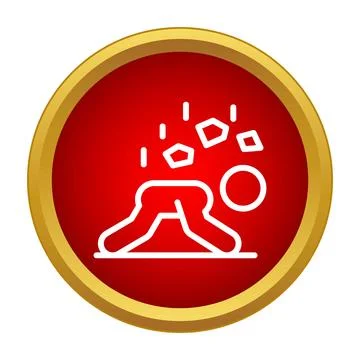 Person ducking covering head from falling debris 库存插图