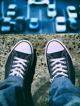 Person on the Edge Stock Photos