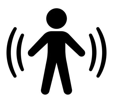 Person emitting waves icon Stock Illustration