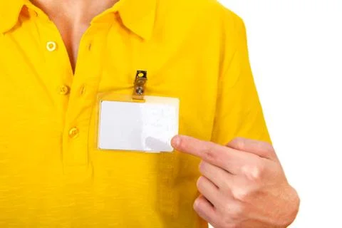 Person with Empty Badge Stock Photos