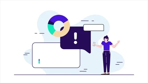 A person engaged in data analysis surrounded by various charts and graphs Video stock 283717540