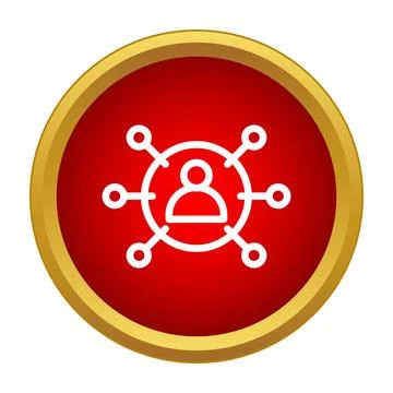 Person engaging in a social network connection hub イラスト素材