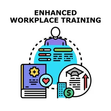 Person enhancing workplace training and career development Stock Illustration