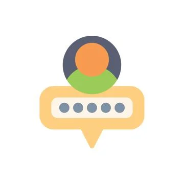 Person entering password using secure login on computer system Stock Illustration