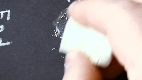 Person erases the question mark Stock Footage 79099141