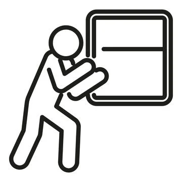 Person evacuation icon outline vector. Exit people Ilustración de archivo