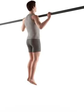 Person exercising on pull up bar イラスト素材