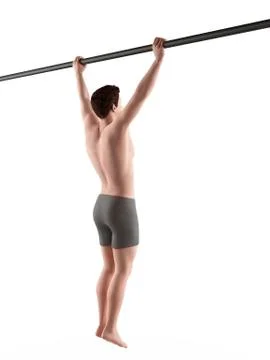 Person exercising on pull up bar イラスト素材