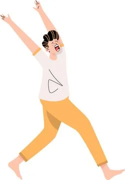 Person Experiencing Acute Panic Attack and Distress Stock Illustration