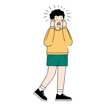 Person experiencing a headache Illustration