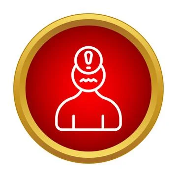Person experiencing problem or error with exclamation mark 스톡 일러스트