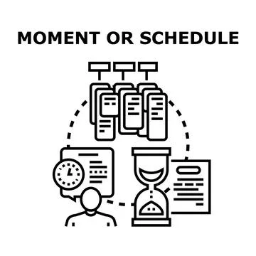 Person experiencing scheduling management and time planning Stock Illustration