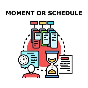 Person experiencing scheduling management and time planning Stock Illustration