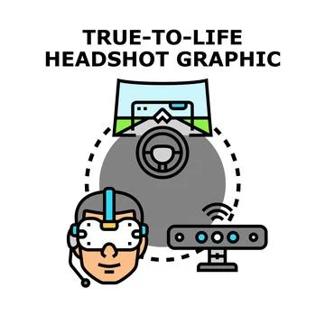 Person experiencing virtual reality gaming simulation system Stock Illustration