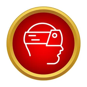 Person experiencing virtual reality technology icon Illustrazione stock