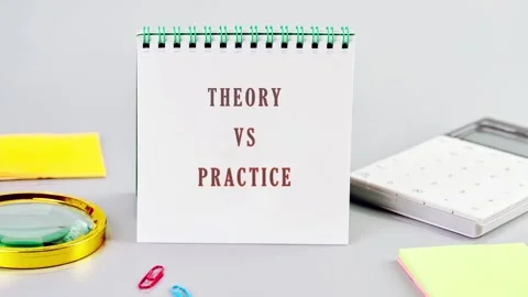 A person explores the difference between theory and practice in learning. Stock Footage 338305257
