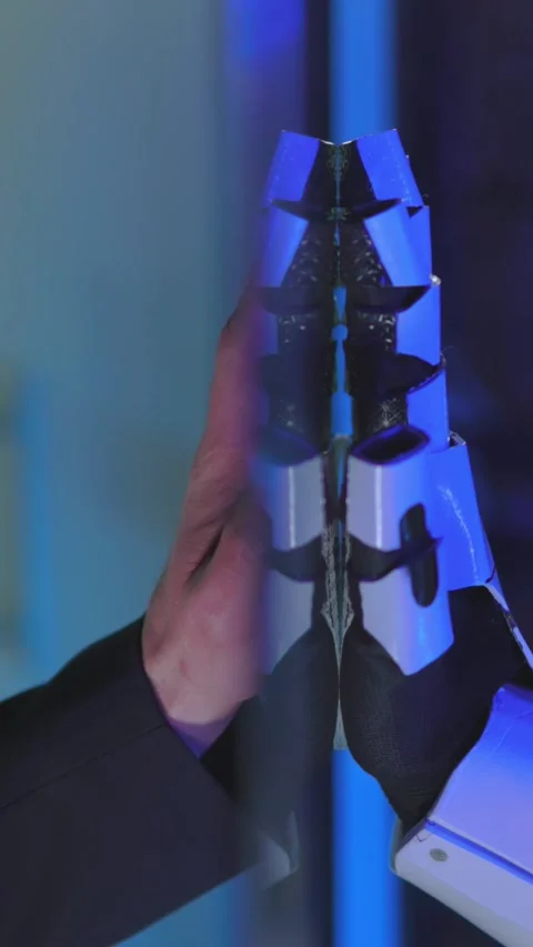 A person explores tech in daily life, reflecting on connections Stock Footage 316523770