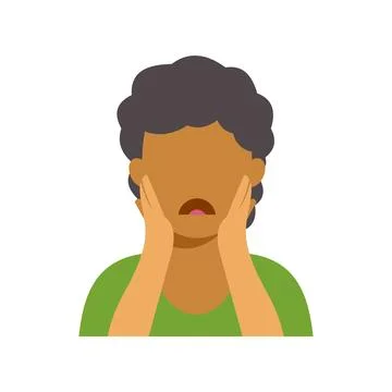 Person expressing shock with hands on face Stock-Illustration