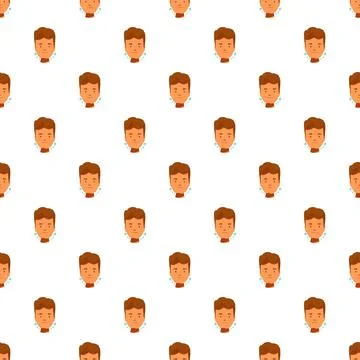 Person face recognition biometric identification pattern background イラスト素材