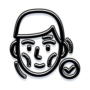 Person face recognition verification confirming user identity Stock Illustration