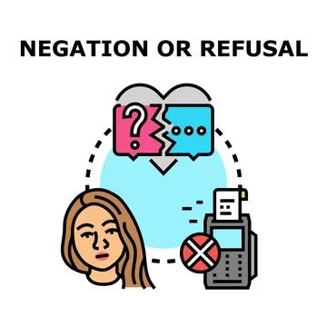 Person facing refusal, rejection, and payment processing problems Stock Illustration