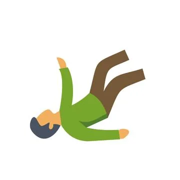 Person falling down having an accident or injury Stock Illustration
