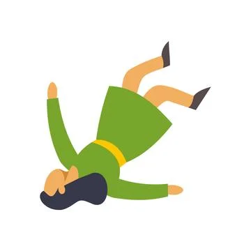 Person falling down symbolizing failure and drop concept Illustrazione stock