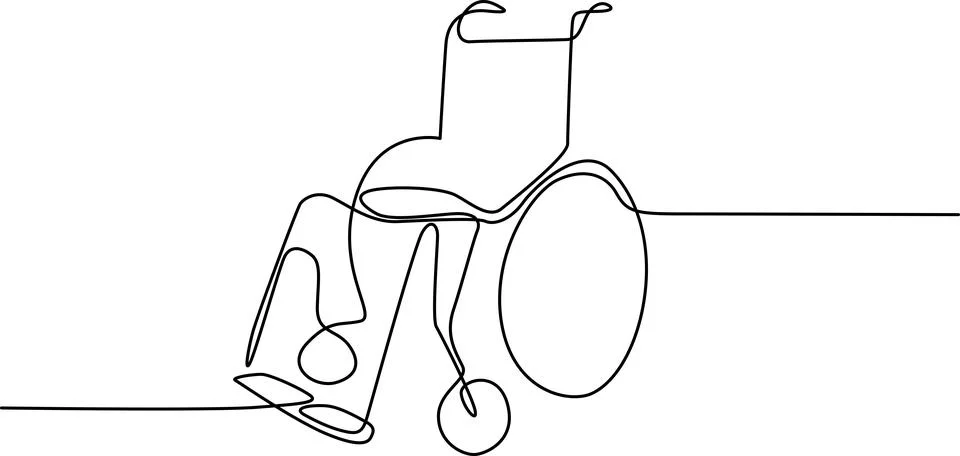 Person falling from wheelchair on ground Vector Illustrazione stock